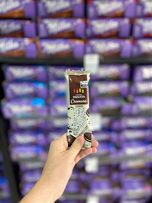 Sorvete Paleteria Paulista Paleta Cremosa Cookies 70g