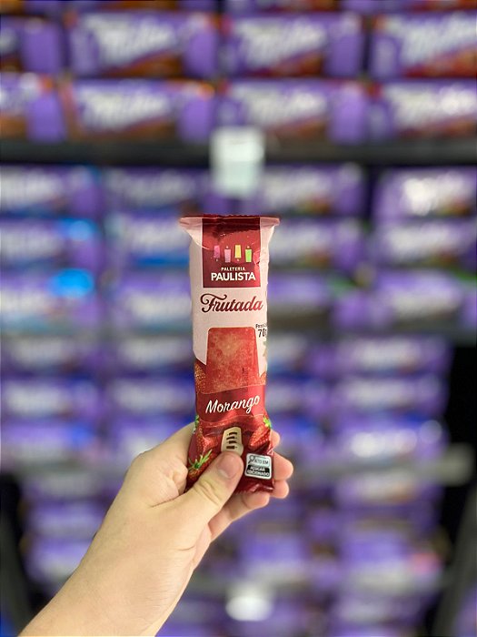 Sorvete Paleteria Paulista Paleta Frutada Morango 70g