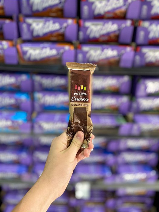 Sorvete Paleteria Paulista Paleta Cremosa Chocolate Belga 70g