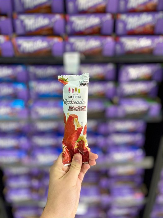 Paleta Mexicana Morango com Leite Condensado 70g