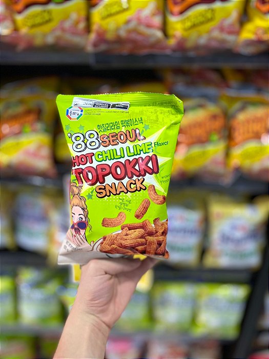Salgadinho Coreano Topokki Hot Chili Lime 100g