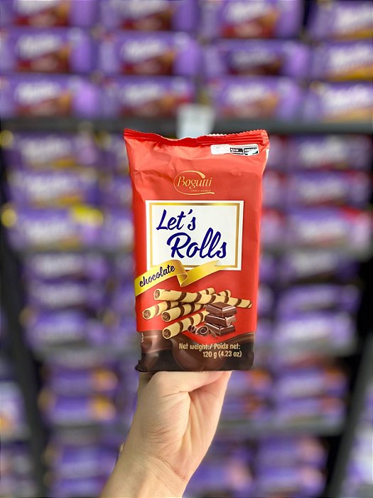 Biscoito Bogutti Lets Rolls Chocolate