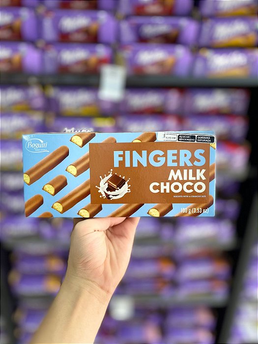Biscoito Bogutti Fingers Milk Choco 100g