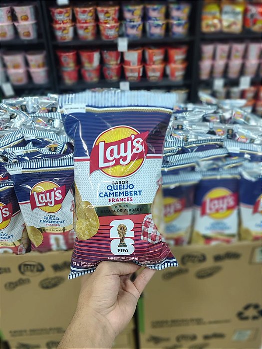 Batata Lays Queijo Camembert França 62g *Copa Do Mundo 2026*