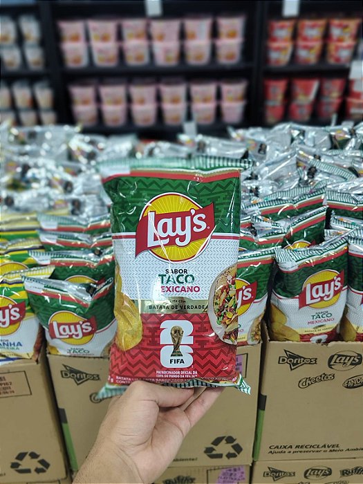 Batata Lays Taco Mexicano 62g *Copa Do Mundo 2026*