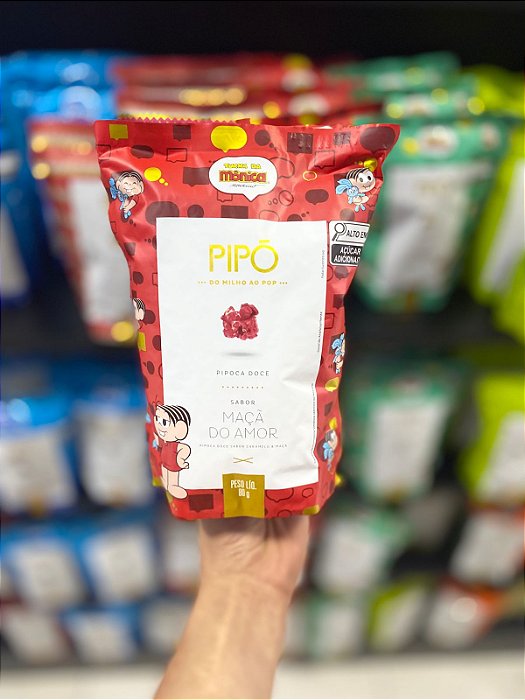 Pipó Pipocas Gourmet Turma Da Monica Maça Do Amor 80g *Edição limitada*