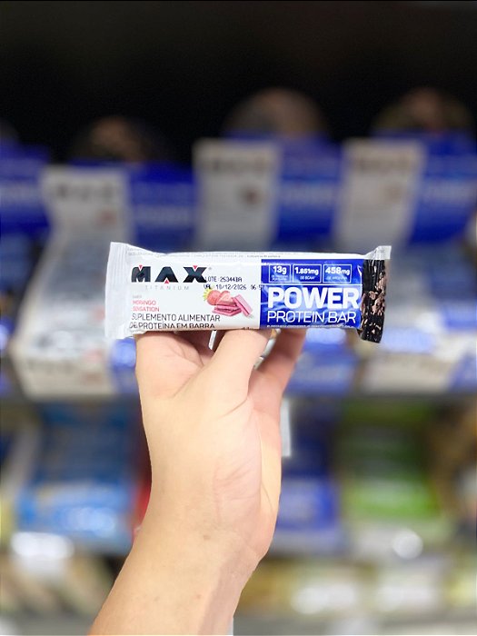 Barra de Proteina Max Titanium Morango Sensasition 41g