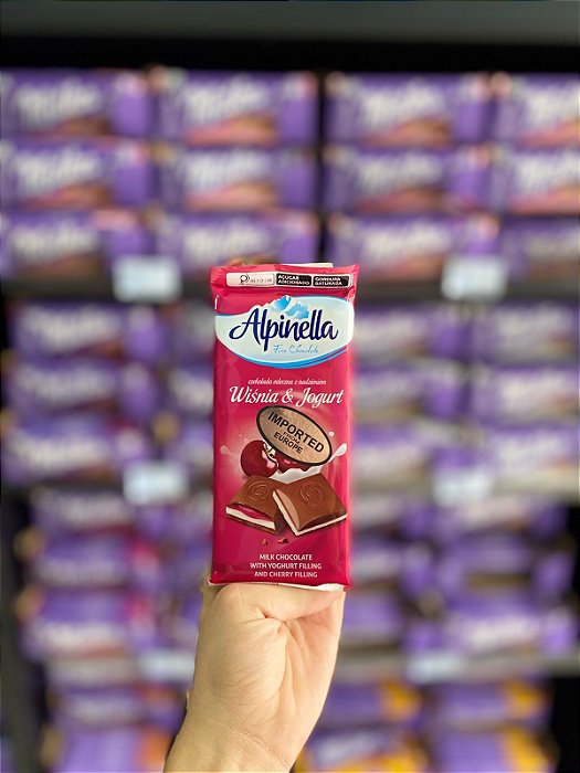 Barra de Chocolate Alpinella Cereja E Iorgute 100g