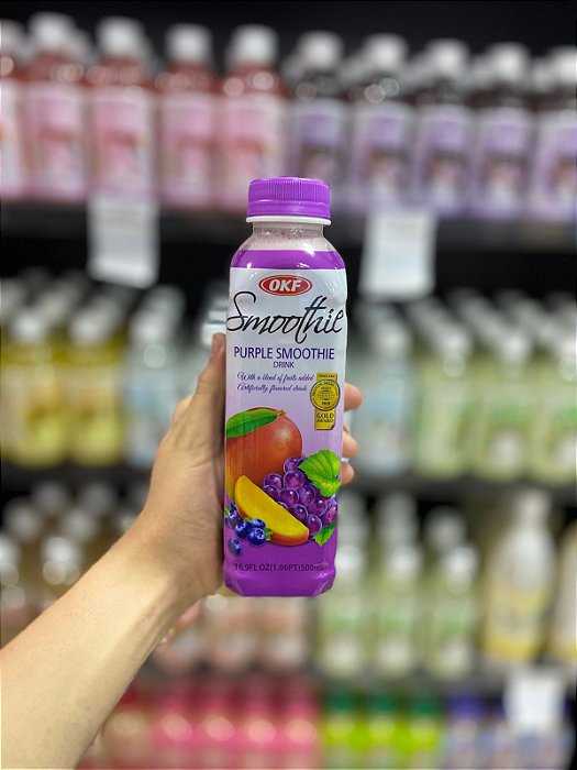 Refresco Coreano Smoothie Manga e Uva Roxa 500ml