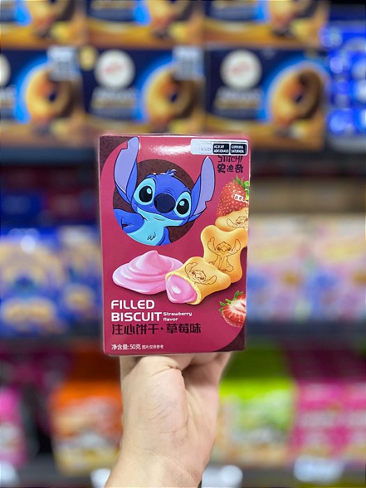 Biscoito Disney Stitch Morango 50g