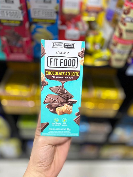 Chocolate Fit Food Caramelo Salgado Zero Adição De Açucar 80g