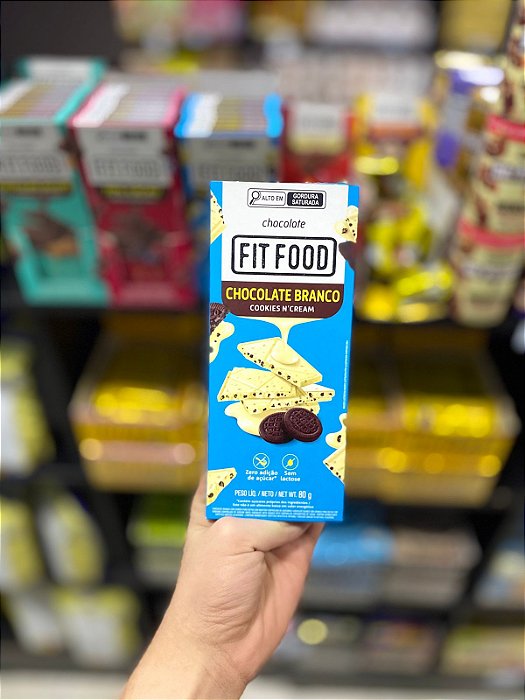 Chocolate Fit Food Cookies n´ Cream Zero Adição De Açucar 80g