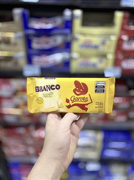 Barra De Chocolate Garoto Branco 80g
