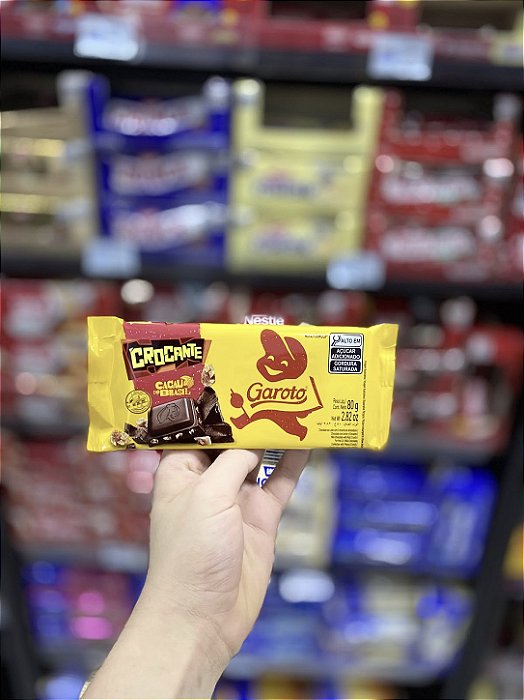 Barra De Chocolate Garoto Crocante 80g