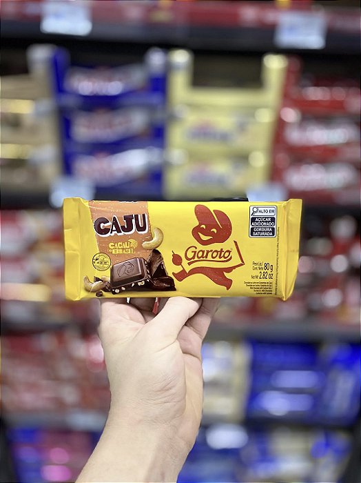 Barra De Chocolate Garoto Castanha De Caju 80g
