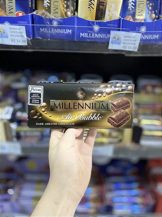 Barra De Chocolate Millennium Air Bubble Dark 90g