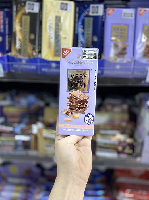 Barra De Chocolate Millennium Very Peri Peanuts And Seeds 85g