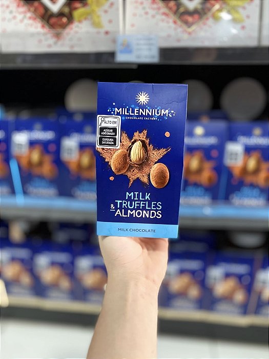 Chocolate Millennium Milk Truffles e Almonds 100g