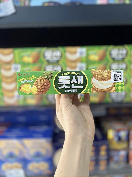 Biscoito Lotte Creme De Abacaxi 105g