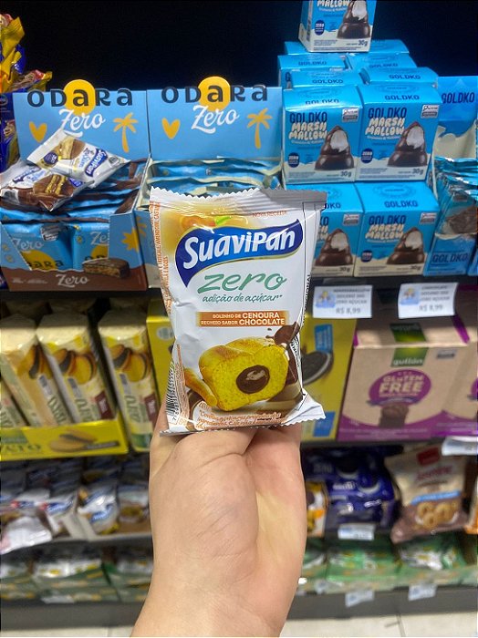 Bolinho De Cenoura e Chocolate Suavipan Zero Adição De Açucar 40g