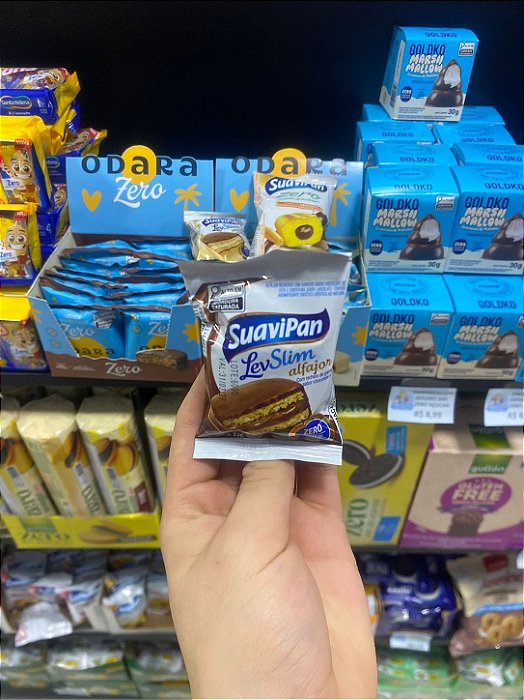 Alfajor Suavipan Chocolate ao Leite Zero Adição de Açúcar 25g