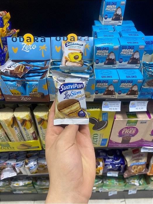 Alfajor Suavipan Chocolate Branco Zero Adição de Açúcar 25g