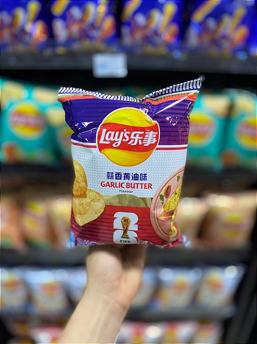 Batata Lays Fifa Importada Manteiga Com Alho 70g