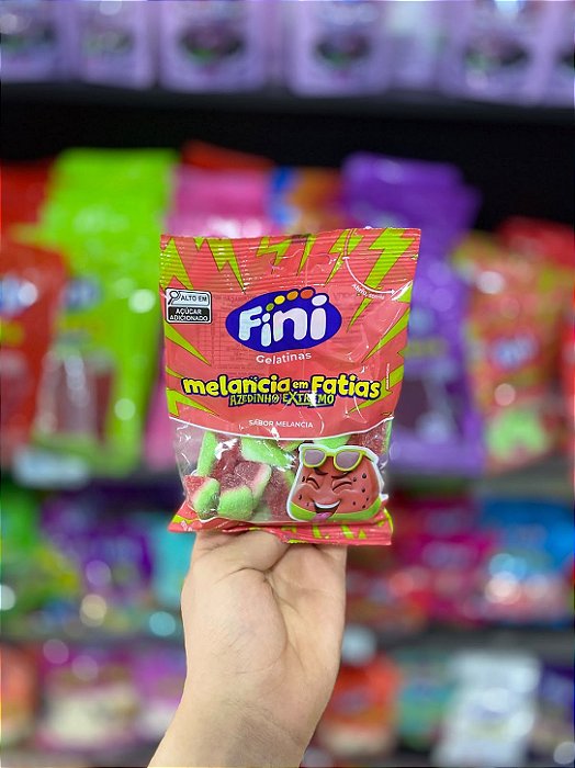 Bala Fini Melancia Em Fatias Azedinho Extremo 80g