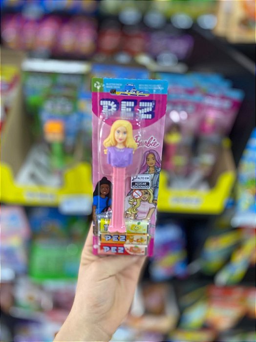 Bala Pez Barbie Loira 25,5g