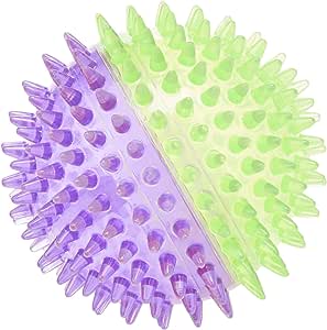 Bola tamanho médio formato espinho dual roxo e verde - Jambo
