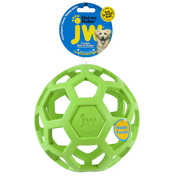 Bola JW Holee Roller para cachorro - Cor verde