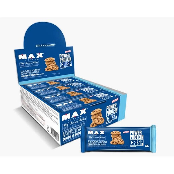 Power Protein Crisp - Max Titanium - 12 unidades de 44g