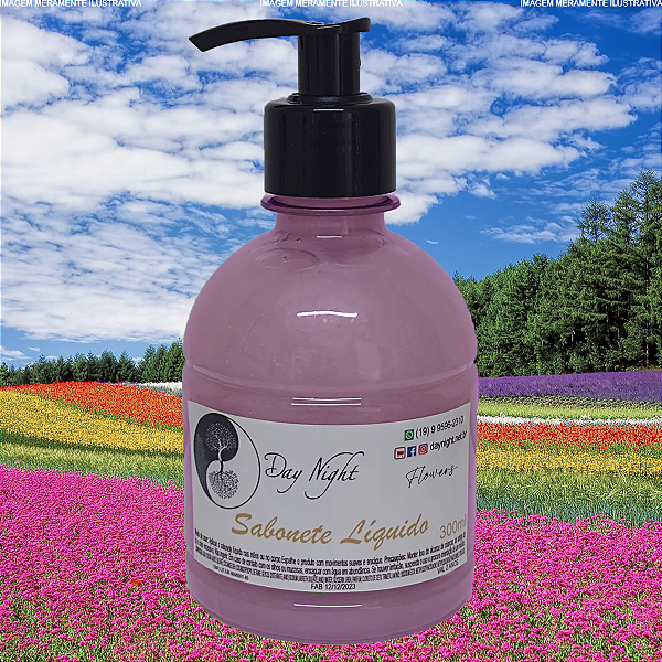 Sabonete Liquido Flowers Saboneteira 300ml