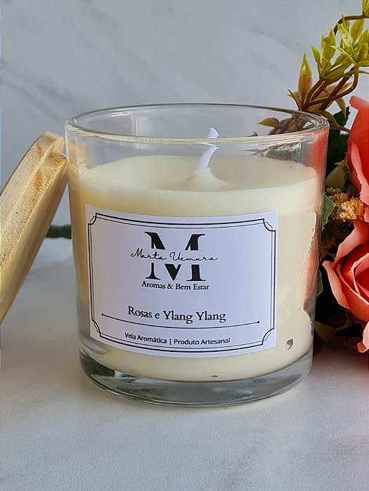 Vela Aromática Rosas e Ylang Ylang