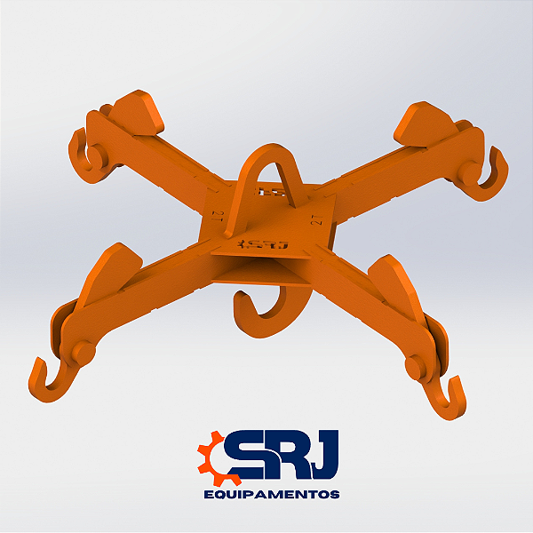 Suporte para Big Bag Automático | 1 Big Bag | 2 Ton | GANCHOS SIMPLES