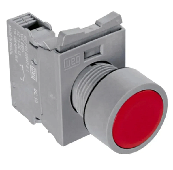 BOTAO FACEADO CEW-BFM1-0100000 1NF VERMELHO WEG