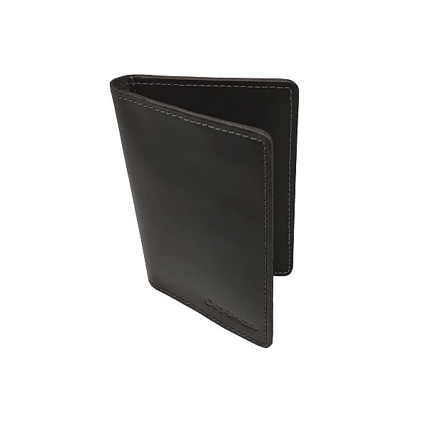 Carteira Masculina Porta Cartão Documento Cnh Rg Couro Legitimo - Café