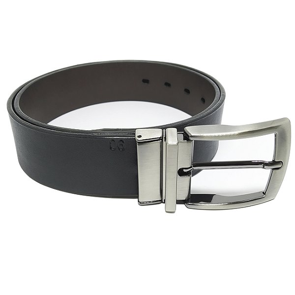 Cinto Masculino Couro Legítimo Dupla Face 2 Em 1 Plus Size