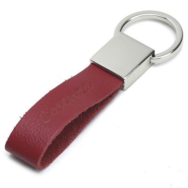 Chaveiro Masculino Com Argola Rebatível E Tira Em couro - Vermelho