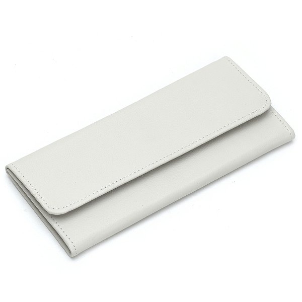 Carteira Feminina Couro Legitimo Para 12 Porta Cartão - Off White