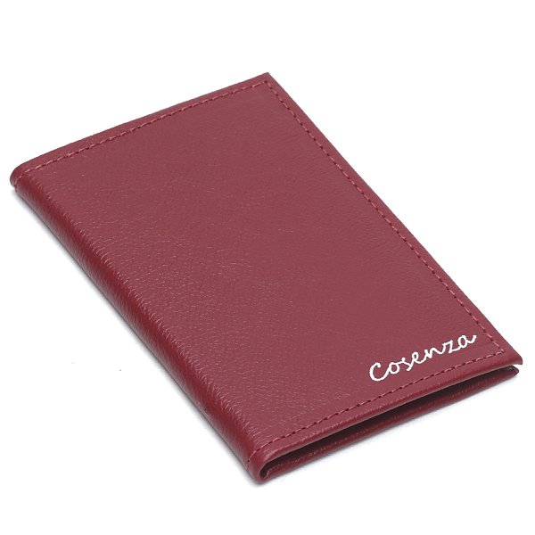 Carteira Feminina Porta Cartão Documento Couro Legitimo - Vermelha