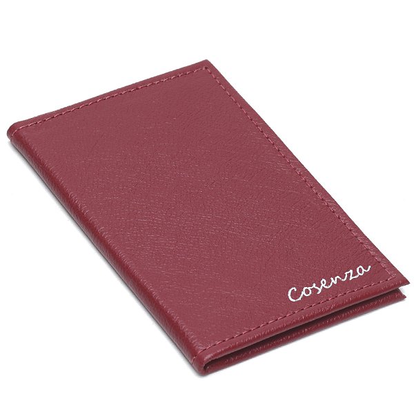 Carteira Feminina Porta Cartão Documento Couro Legitimo - Vermelho