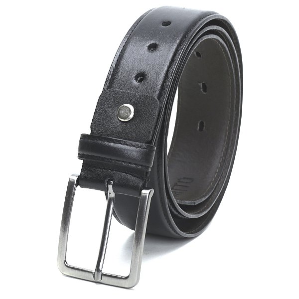 Cinto Masculino Social Couro Legitimo 3,5 Cm - Preto