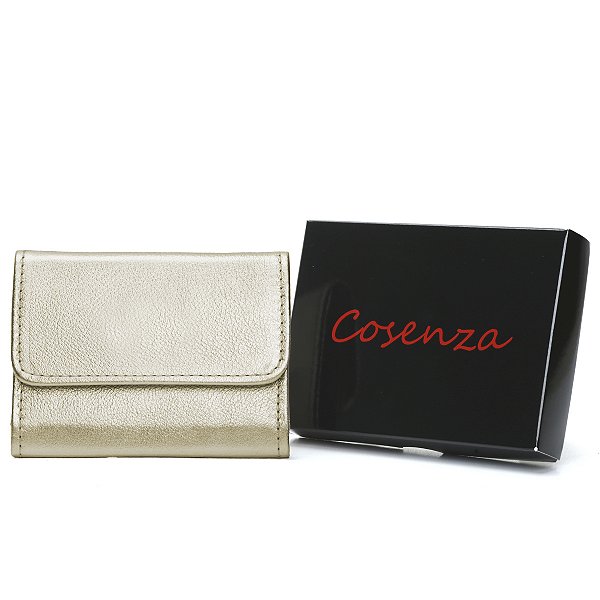 Carteira Feminina Couro Legitimo Pequena - Ouro Light