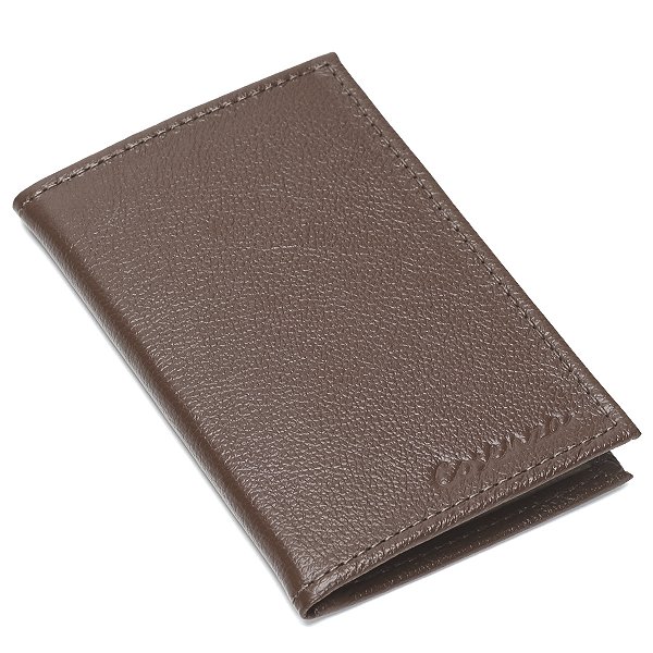 Carteira Feminina Porta Cartão Documento Couro Legitimo - Café