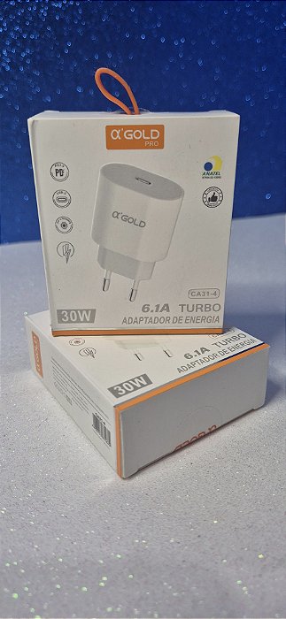 Carregador (Adaptador) de Energia USB-C Turbo - 6.1A