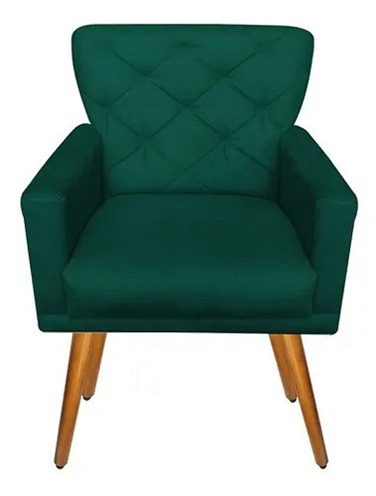 Poltrona Ana Suede Verde