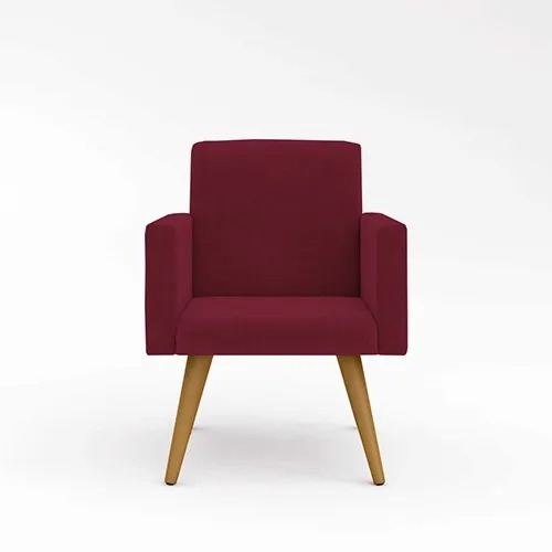 Poltrona Nina Suede Bordo