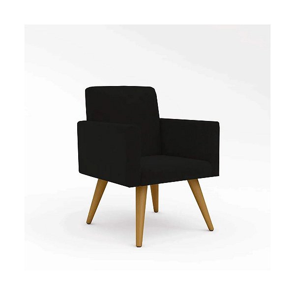 Poltrona Nina Suede Preto