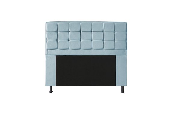 Cabeceira Copenhague 140 CM Suede Azul Turquesa